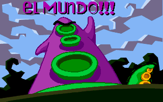 Image of the Purple Tentacle, from Day of the Tentacle.