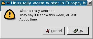 What a crazy weather. They say it'll snow this week, at last. About time.